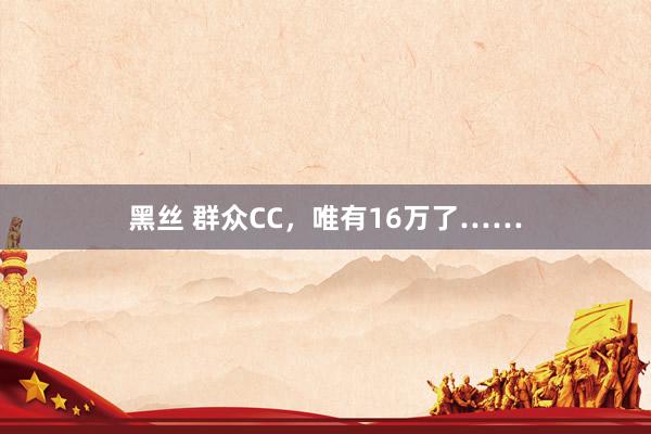 黑丝 群众CC，唯有16万了……