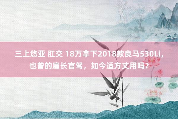 三上悠亚 肛交 18万拿下2018款良马530Li，也曾的雇长官驾，如今适方丈用吗？
