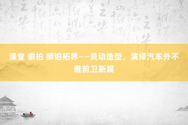 澡堂 偷拍 狮铂拓界——灵动造型，演绎汽车外不雅前卫新篇