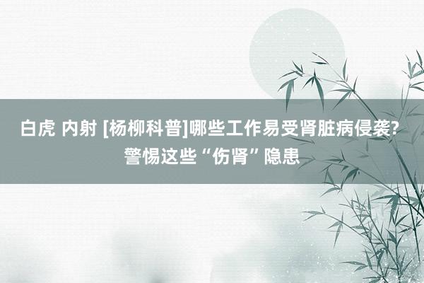 白虎 内射 [杨柳科普]哪些工作易受肾脏病侵袭? 警惕这些“伤肾”隐患