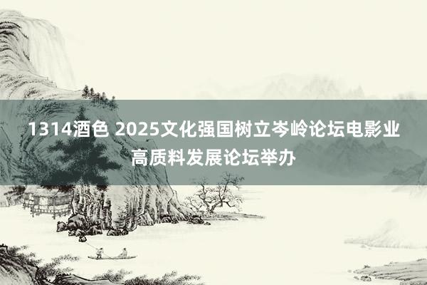 1314酒色 2025文化强国树立岑岭论坛电影业高质料发展论坛举办