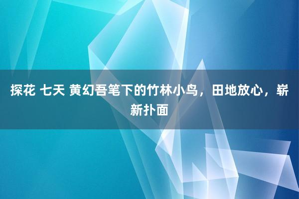 探花 七天 黄幻吾笔下的竹林小鸟，田地放心，崭新扑面