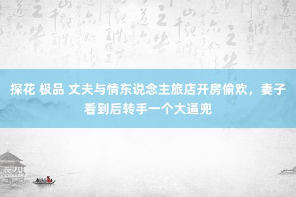 探花 极品 丈夫与情东说念主旅店开房偷欢，妻子看到后转手一个大逼兜