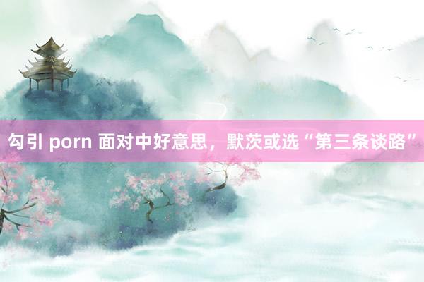 勾引 porn 面对中好意思，默茨或选“第三条谈路”
